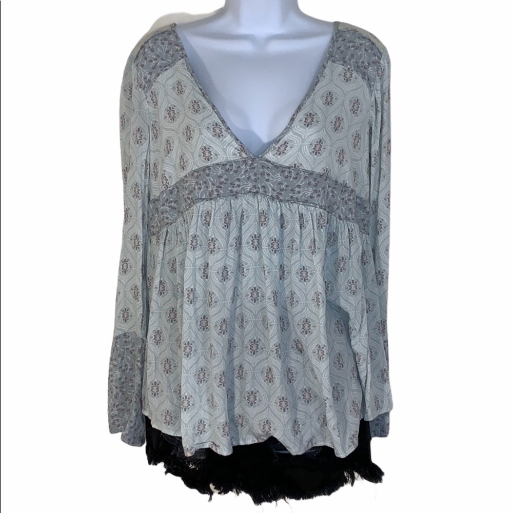 Free People Long Sleeve Boho Top XS